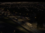 Suburbs at night
