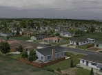 Suburbs at night