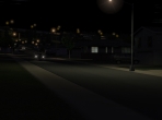 Suburbs at night
