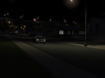 Suburbs at night