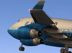 The Boeing 747 flying by