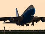 The 747 at sundown