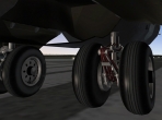 The B-52's highly-detailed gear assembly