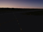 Dusk on an X-Plane 10 runway