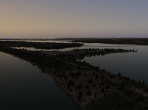 Dusk on an X-Plane 10 coastline