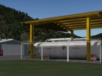 A fuel depot demonstrating X-Plane 10 art assets