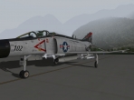 The F-4 Phantom II sitting on a runway