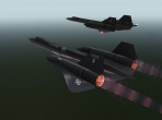 The X-Plane 10 SR-71 model side-by-side with the one from X-Plane 9