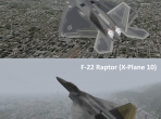 X-Plane 10's F-22 Raptor model compared the one from X-Plane 9