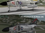 The X-Plane 10 F-4 model compared with the one from X-Plane 9