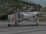 The F-4 Phantom II sitting on a runway