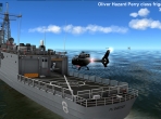 Khamsin Studio's Oliver Hazard Perry-class frigate, seen in X-Plane 9