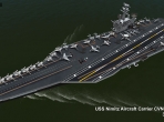 The deck of the USS Nimitz CVN-68 model from Khamsin Studios, to be included in X-Plane 10