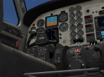 The panel of the King Air model, seen from floor level