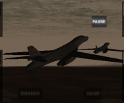 Taking off at night in X-Plane Extreme's B-1