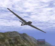 Soaring away from the mountains in X-Plane Glider