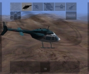 A Bell 206 flying in the Grand Canyon in X-Plane Helicopter