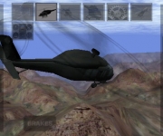 A Black Hawk flying above the Grand Canyon in X-Plane Helicopter