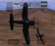 A pair of F4Us in X-Plane Racing