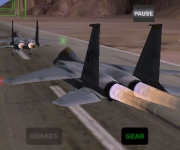Taking off in X-Plane Racing's F-15