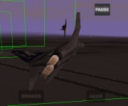 Pulling a tight turn in the F-4 Phantom II of X-Plane Racing