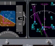 The EFIS panel in X-Plane Remote for iPhone/iPod Touch