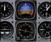 The standard general aviation panel in X-Plane Remote for iPhone/iPod Touch