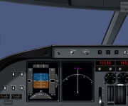 The glass cockpit airliner panel in X-Plane Remote for iPad