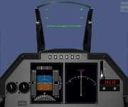 The modern fighter panel in X-Plane Remote for iPad