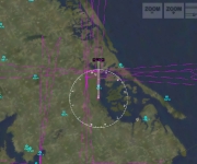 The moving map view in X-Plane Remote for iPad