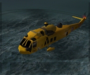 The Sikorsky SH-3 Sea King sitting on the water in X-Plane Seaplane