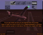 Approaching a runway at dusk in X-Plane Trainer