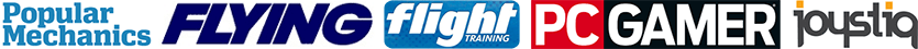 As seen in Popular Mechanics, Flying Magazine, Flight Training, PC Gamer, and Joystiq