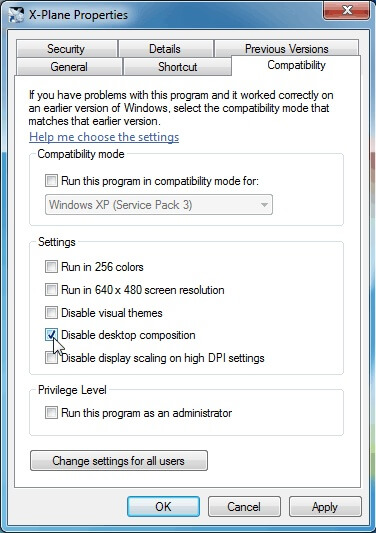 Option to disable desktop composition