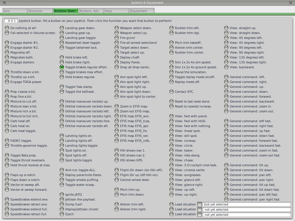 x plane 11 keyboard controls