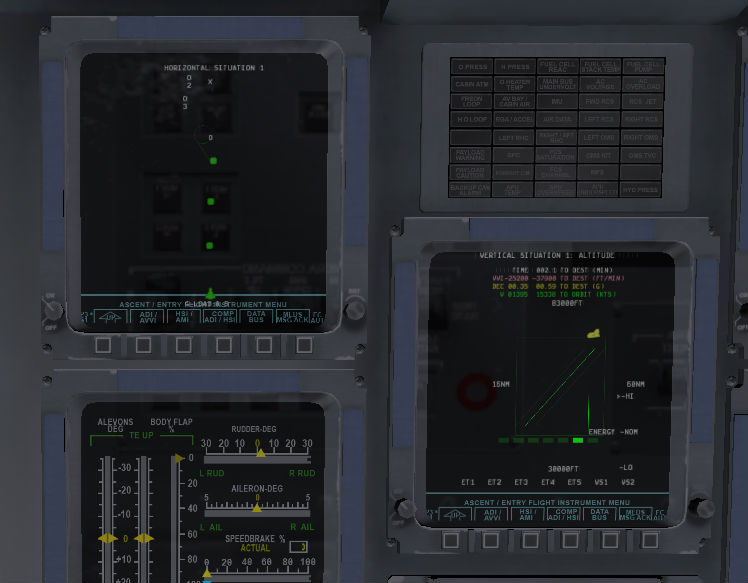 shuttle flight displays