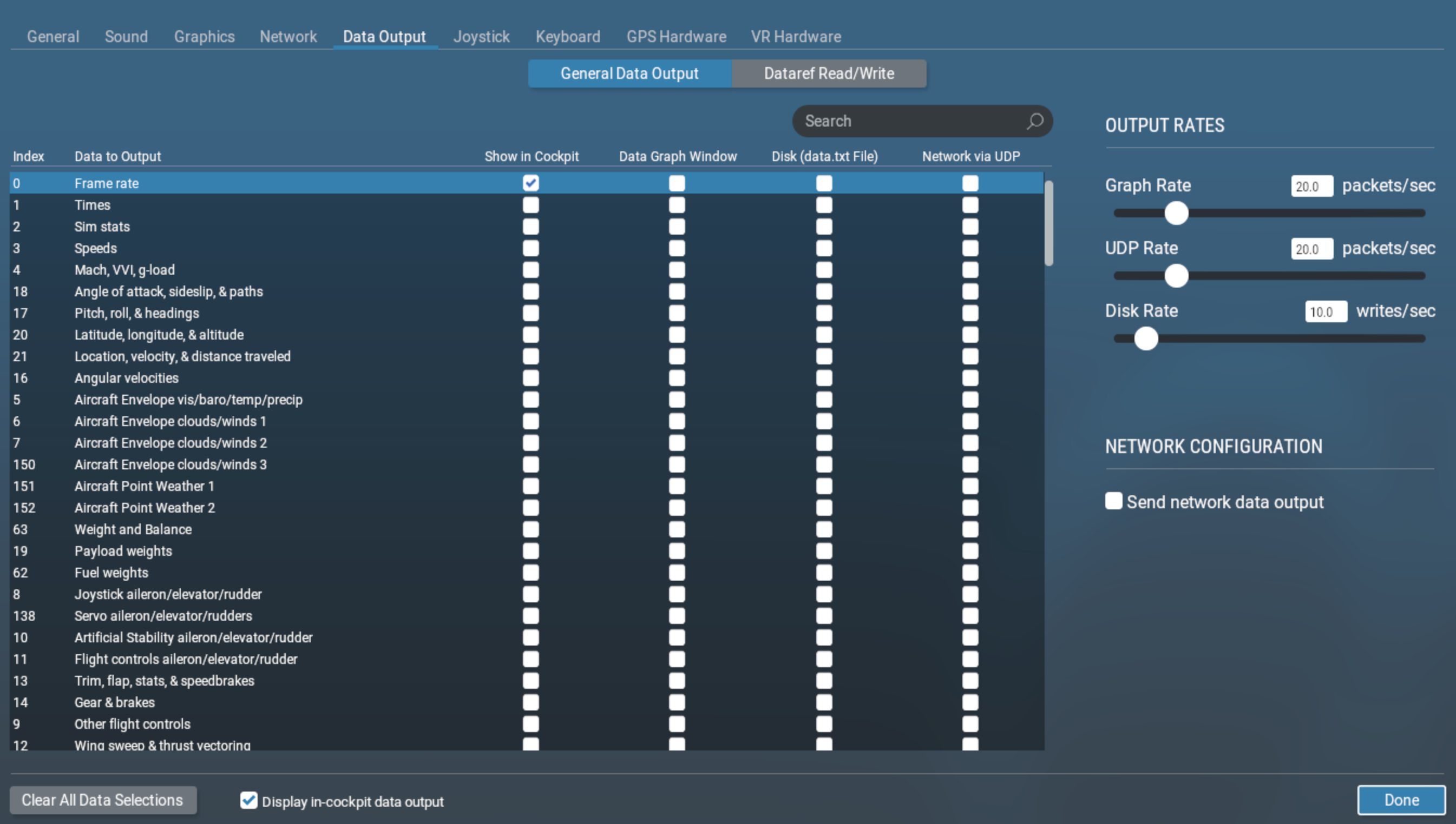 data output