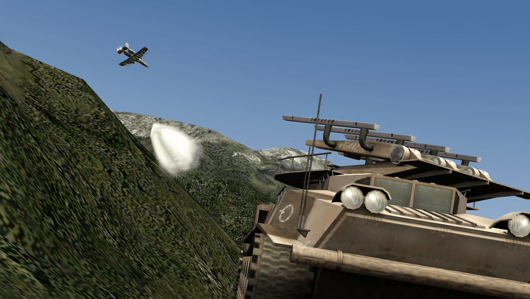 tank shooting at a10 thunderbolt x plane