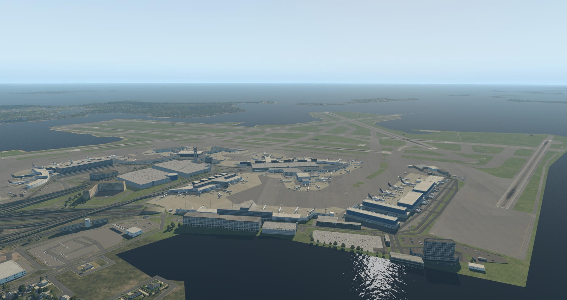 KBOS X-Plane 11.10 from above