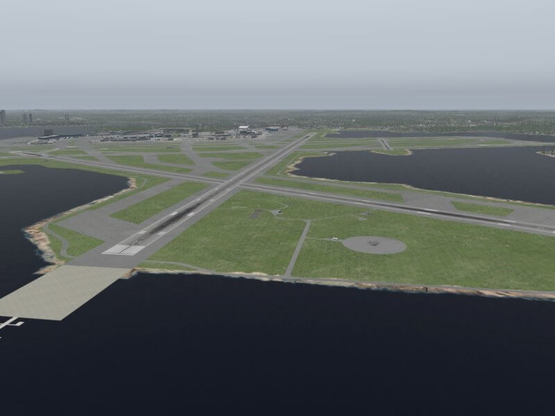 X-Plane 11.10 KBOS runways