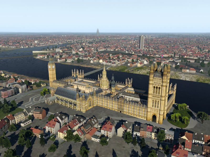 X-Plane 11 Landmarks - Westminster Palace