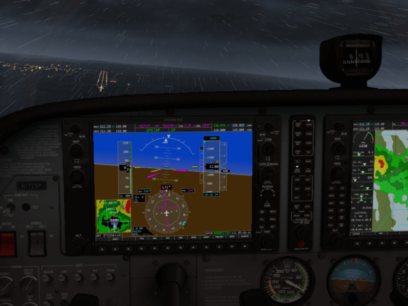 X-Plane 11.10 G1000 weather radar