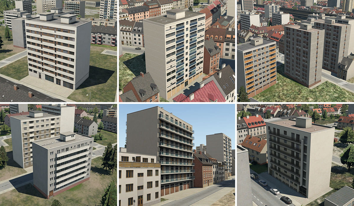 X-Plane 11.10 autogen apartments