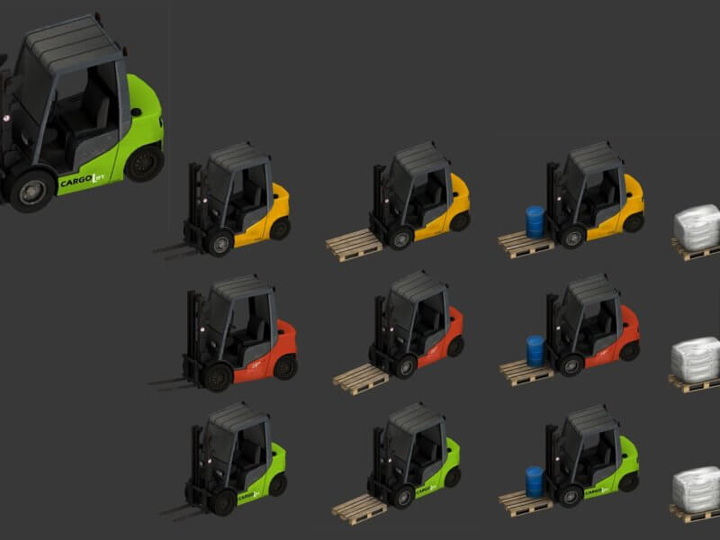 X-Plane 11.10 fork lifts