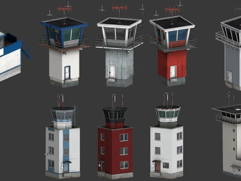 X-Plane 11.10 towers