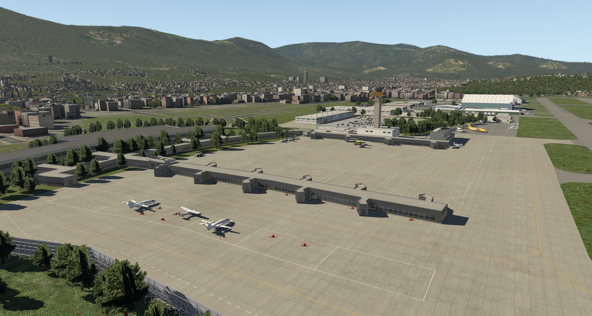 x plane 11 aircraft parked