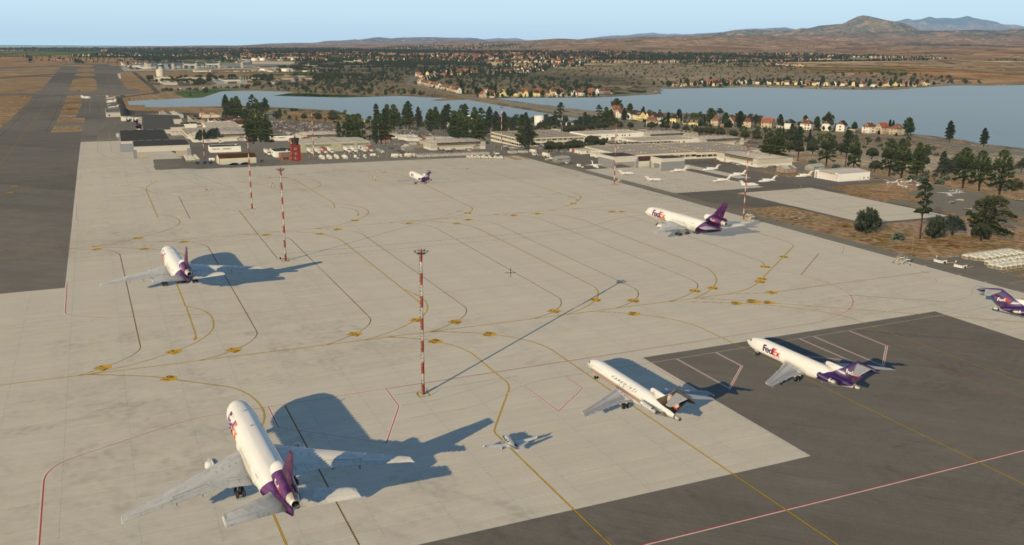 Airliners at LCLK airport in X-Plane 11.55