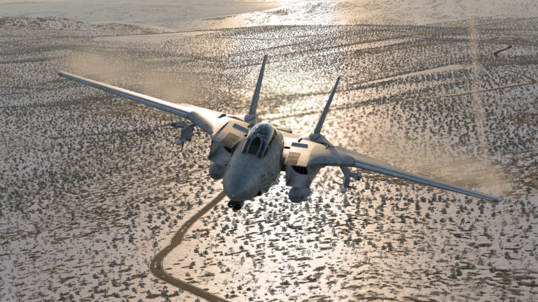 F-14 fighter aircraft in X-Plane 12 Flight Simulator