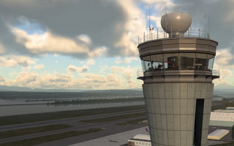 ATC Tower in X-Plane 12 Flight Simulator